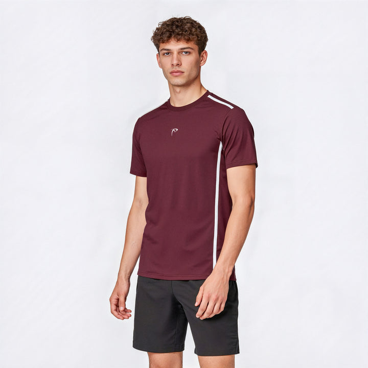STRIKEFLEX PRO Padel Performance Tee - Burgundy