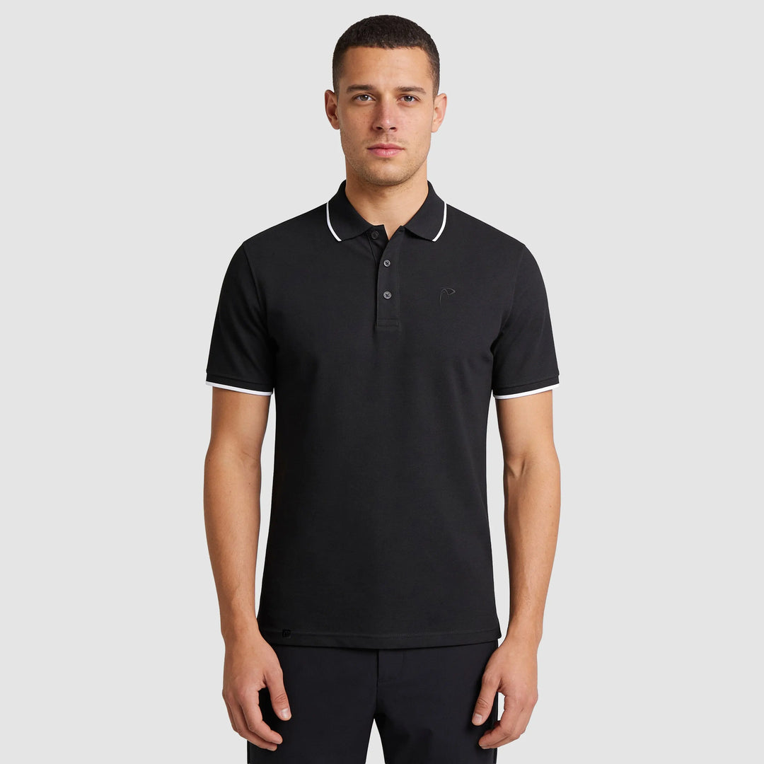 The Essential Polo Black T-shirt PADELISTA