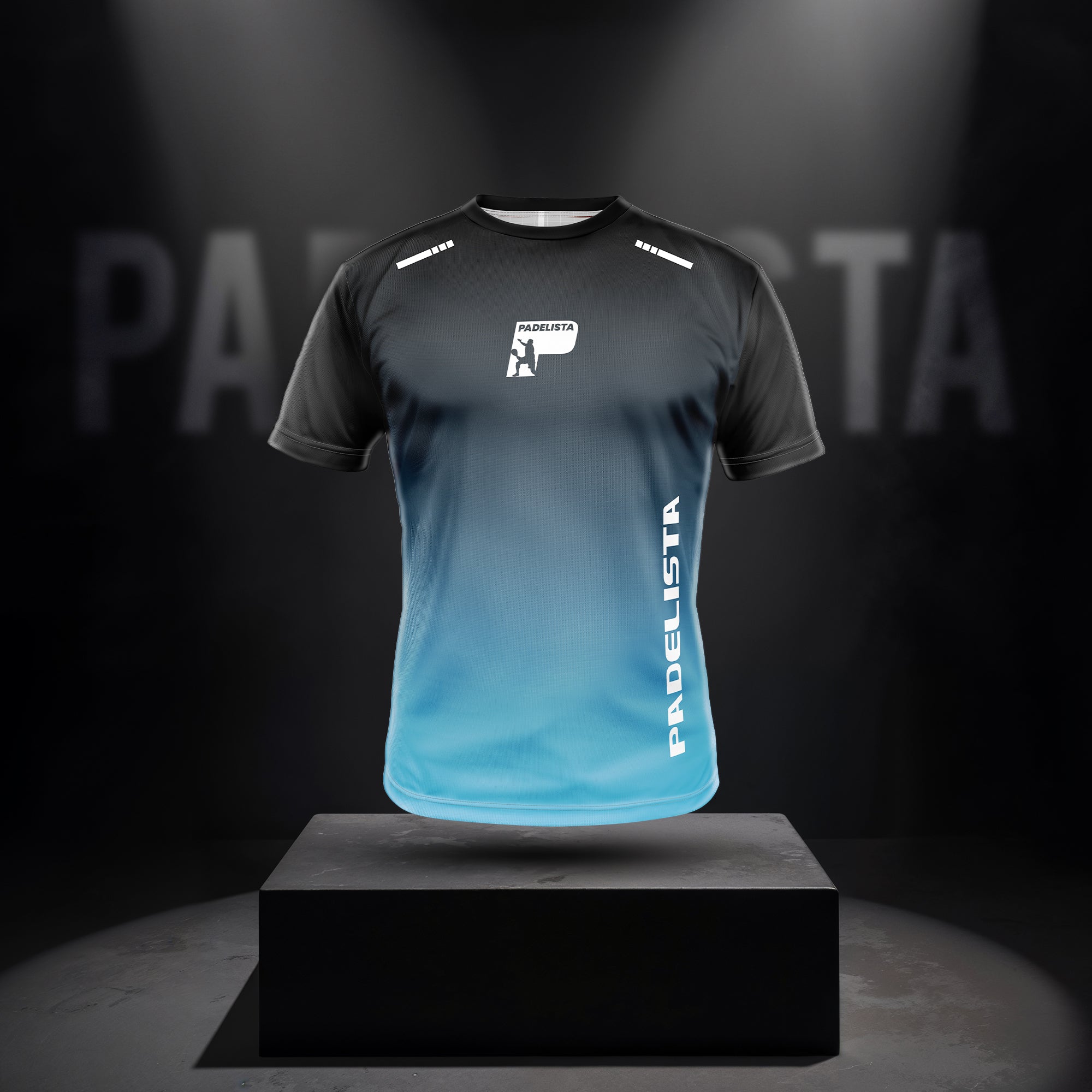 Blue & black Padel T-shirt