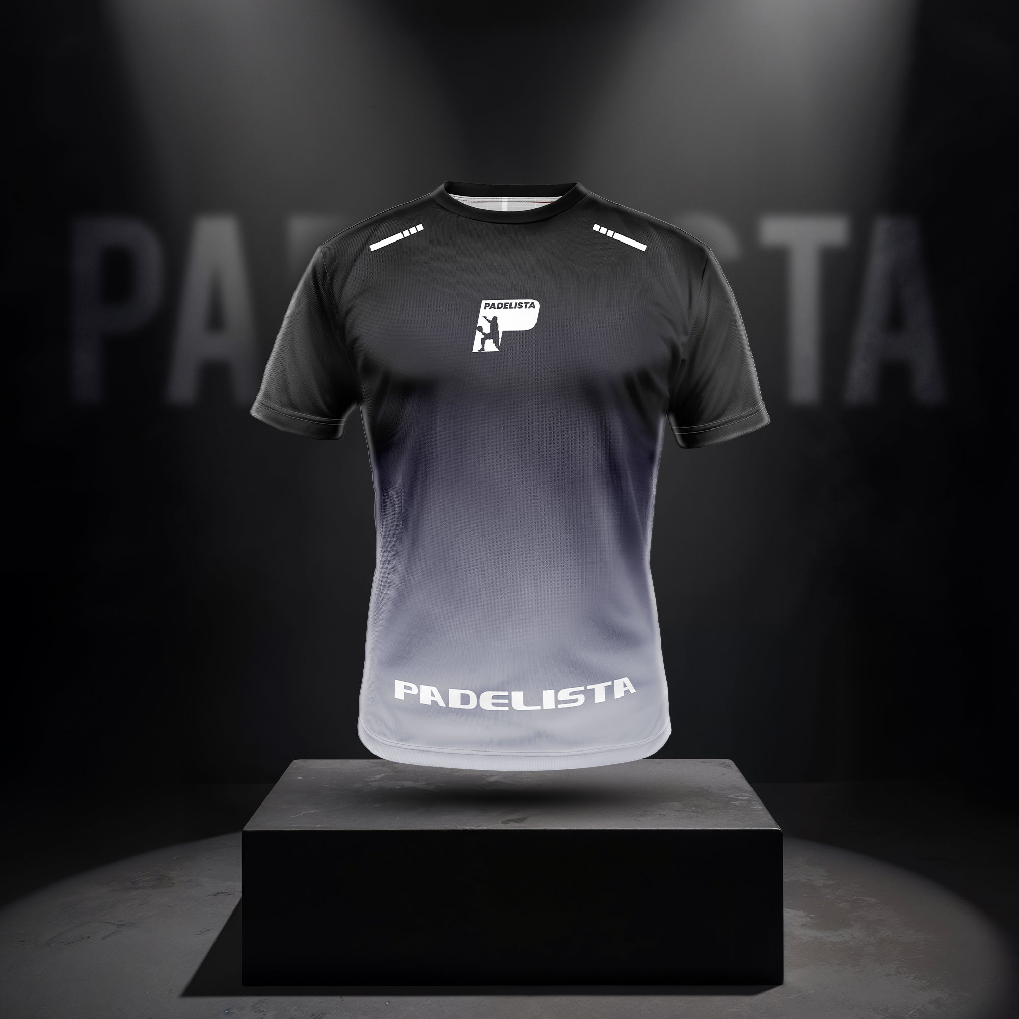 Grey Gradient Padel T-shirt